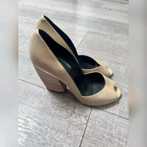 Pierre Hardy Peep Toe Block Nude Heels Size 9 $780